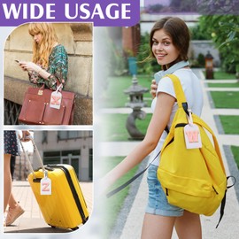 Cosblank 26 Letters A-Z Passport Cover and Luggage Tag Set with Chenille Letter Patch Luggage Accessories for Women Girls New Semester Begin(VWXYZ)