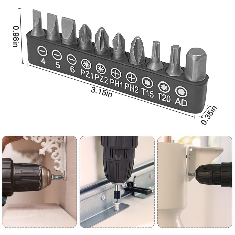 Guyuyii Flexible Drill Bit Extension Set - 105° Right Angle