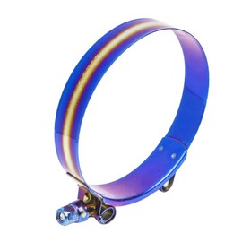 3.5" T-Bolt Hose Clamp Adjustable Stainless Steel Titanium Blue Clamp Diameter Ranger for 3.5 inch（90-98mm）#4127