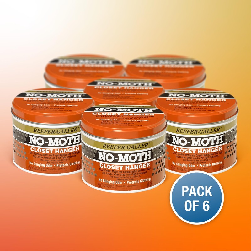 Reefer Galler NO Moth Closet Hanger - Kills Clothes Moths,