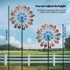 Solar Wind Spinners Outdoor 73 Inches，360 Degrees Kinetic Wind Sculpture