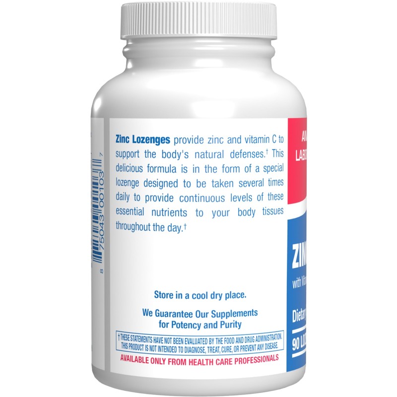 Zinc Lozenges with Vitamin C for Immune Support - High