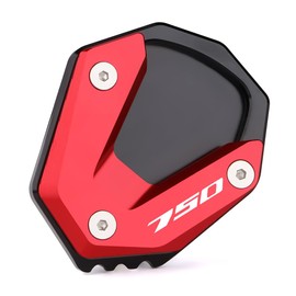 Modeer Stand Pad for H.onda CB 750 Hor.net 2023 2024 2025 XL 750 Transalp 2023 2024 2025 Motorcycle CNC Side Stand Enlarge Extension Pad 750 Accessories (Red)