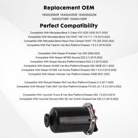 Fuel Filter 164003560R 164004350R Compatible with Nissan NV400 NV300 NP300 Primastar Trafic Master Mk3 Vito W447 Vivaro Movano B