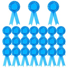 PATIKIL 24 Pcs Award Ribbons, 1st, 2nd, 3rd Place Winner Recognition Ribbon Blank Prize Ribbons Participation Medal Ribbons for Competition Sports Event, Lake Blue