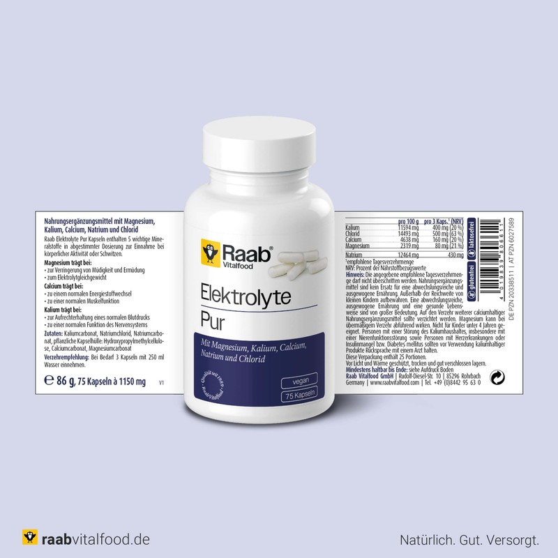 Raab Pure Electrolyte Capsules (Pack of 75)