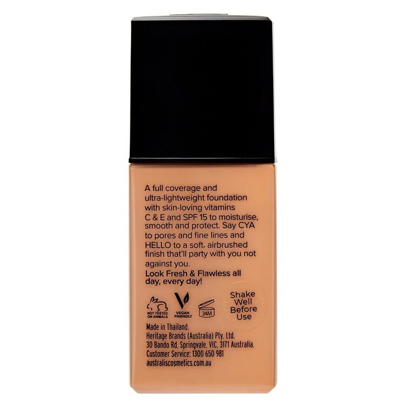 Australis Fresh & Flawless Full Coverage Foundation - Golden Nude