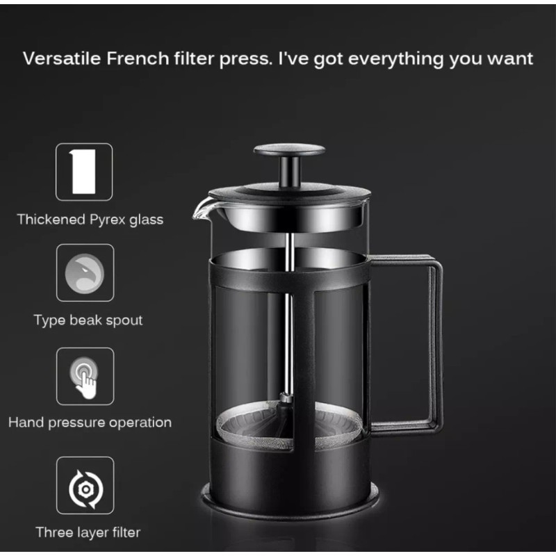 CL Prensa Francesa 600ml Estilo Moderno Base Desmontable