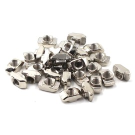 M3 Thread T-Nut for 20 Series European Aluminium Profile Hammer Head Drop in T Slot Nuts 100 Pack Nickel Plated Carbon Steel