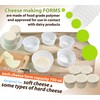 PetriStor 5 pcs Soft Cheese Mold for Cheese Making 0.8QT