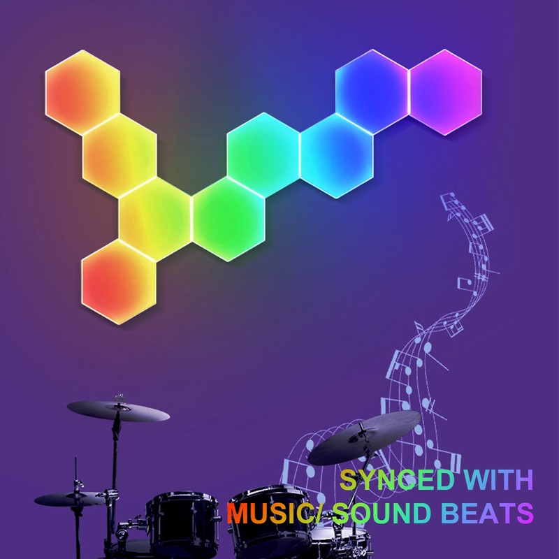 Hexagon LED Wall Light Remote Control Wall Lights for Home