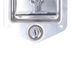 Trailer Door Latch T Handle with 2‑Key Stainless Steel Chrome