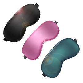 Yolistar Schlafmaske für Frauen & Herren, 3 Stück, Seiden Schlafmaske für Seitenschläfer, Weiche und Atmungsaktive, mit Verstellbares Gummiband, 99% Lichtblockierende Schlafbrille, für Reise-Yoga