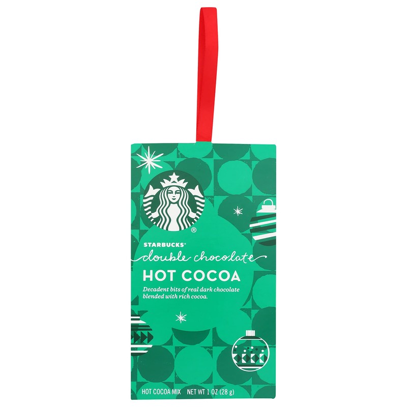 Starbucks Hot Cocoa Mix Ornament, Double Chocolate Hot Cocoa, Real