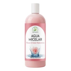 Agua Micelar De Rosas Con Ácido Hialurónico Facial (1 Litro)                                                                                          