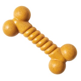 SPOT Bam-Bones Twist Bone - Made with Strong Bamboo Fiber, Durable Long Lasting Chew Toy for Light to Moderate Chewers for Dogs & Teething Puppies Under 25lbs, 5in Allergen Free Peanut Butter Flavor