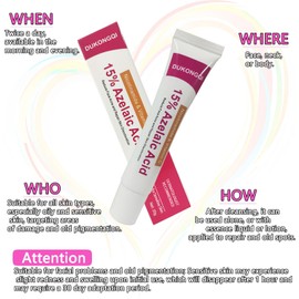 Azelaic Acid for Face Balance Skin Tone & Cleanse Pores, Azelaic Acid Serum Acido Azelaico-Relieve Acne, Blackhead & Redness,Premium Skin Care, 20g (2 PCS)