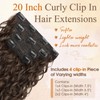 Curly Clip in Hair Extensions,4PCS 20 Inch 100％ Pure Protein
