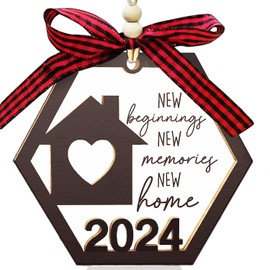 YXOTJHS New Home Ornament 2024, House Warming Gifts New Home, Housewarming Gifts for New House, New Home Gift Ideas Decor- First Christmas New Home Ornament 2024