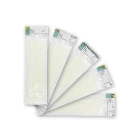 Pack of 100 White Cable Ties 4.8 x 200mm Nylon 66 Strong and Durable Ideal for Organizing Cables and Attaching Items