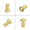 sourcing map Brass Machine Screws, M5x10mm Phillips Pan Head Fastener