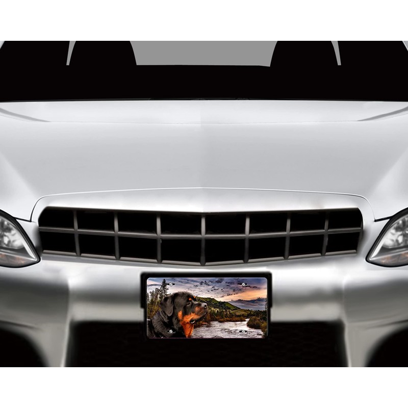 Dog Vanity Aluminum Front License Plate (Rottweiler)