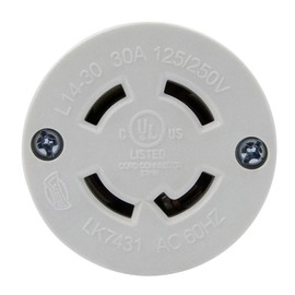 ENERLITES NEMA L14-30R Locking Connector for Generator, Twist Lock Female Plug, 30 Amp, 125/250 Volt ,3 Pole, 4 Wire Grounding, Industrial Grade Heavy Duty, UL Listed, 66492-BK, Black, 2 Pack