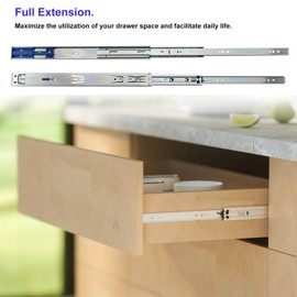 Tobinice 18 Inch Soft Close Drawer Slides,10 Pairs Heavy Duty 100 LB Capacity Full Extension Ball Bearing Side Mount Drawer Glides