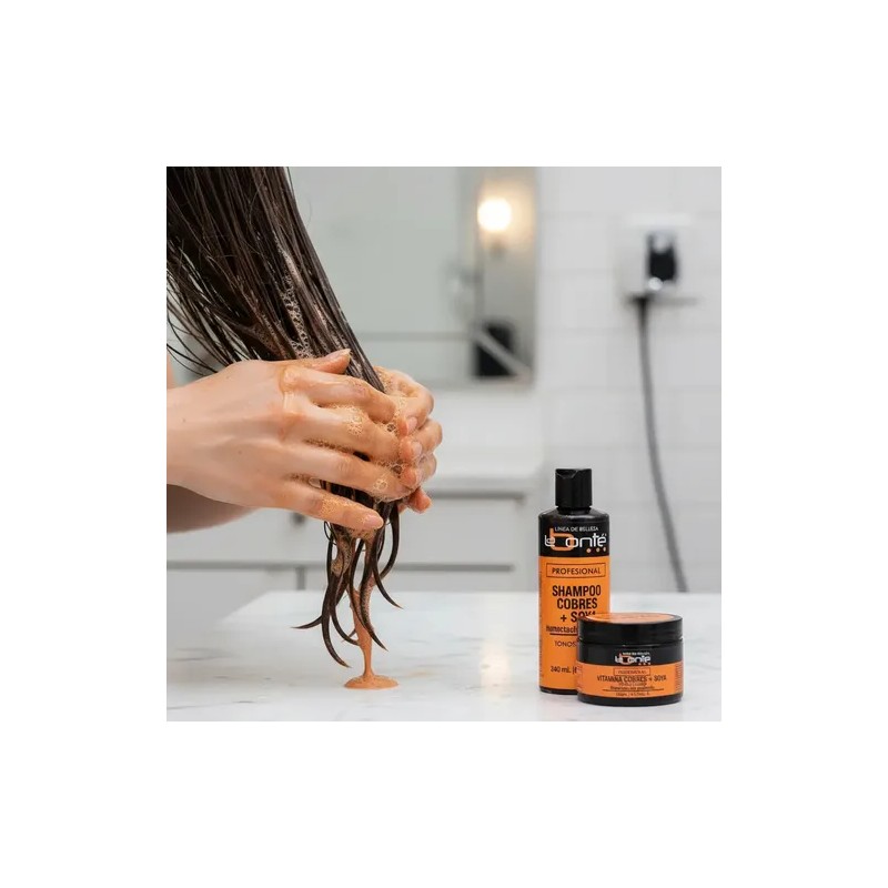 Kit Shampoo Y Vitamina Soya Tono Cobrizo Labonte 240m150g