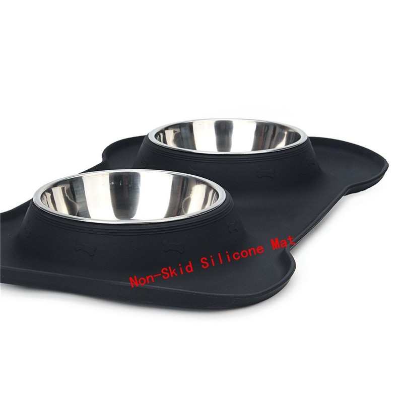 Hubulk Pet Dog Bowls 2 Stainless Steel Dog Bowl with