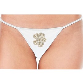 Knaughty Knickers Dirty Valentines Day Heart Candies Suggestive Fun Gift White String Thong Adult Flirty Fun