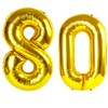 40 Inch Gold Balloon Number 80 Balloon,Jumbo Mylar Foil Helium