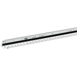 ALVIN, Architect Triangular Scale, Multipurpose Drafting Ruler for Drawing, Planning, and Design, High Impact Plastic - 12 Inch, White