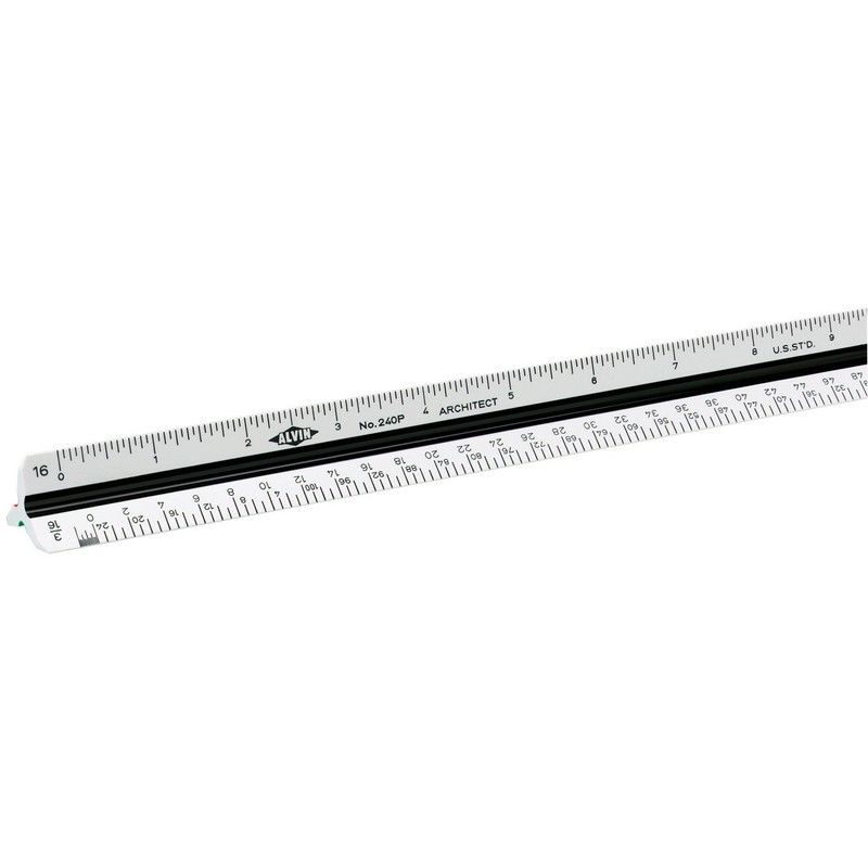 ALVIN, Architect Triangular Scale, Multipurpose Drafting Ruler for Drawing, Planning,