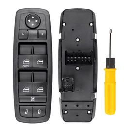 Master Power Window Switch, Driver Side 8 + 13 Pins, Replacement for 2011-2016 Do-dge Journey, 68084001AB, 68084001AC, 68084001AD, DWS1893