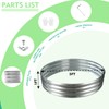 YSEJOMP 5FT Diameter Galvanized Garden Raised Bed/Plant Box/Fire Pit Ring-0.8mm
