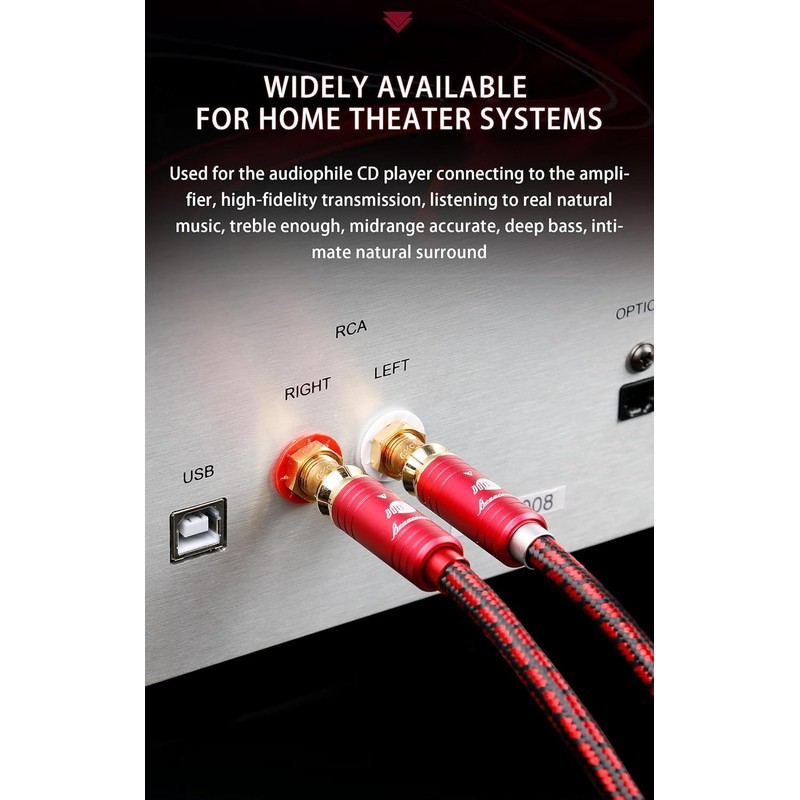 BOAACOUSTIC JIB 2 RCA Audio Cable RCA/phono cable, 2×2 plugs