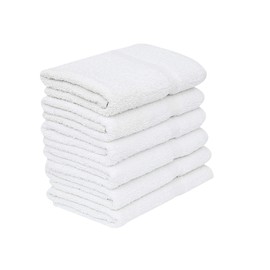 GOLD TEXTILES White Economy Bath Towels (24x 48 Inch) Cotton Blend for Softness-Commercial Grade Easy Care (12)