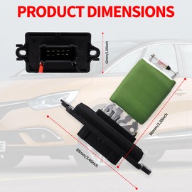 HISports Heater Motor Fan Resistor 7701207876-Compatible with Grand Scénic MK II MK III 2005-2014 509638 8200729298,Heater Blower Motor Fan Resistor