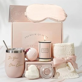 LUNA PARK-6Pzs Regalos de Cumpleaños para Mujeres，kit spa，kit de baño mujera，regalos para mujer，set de regalo para mujer，regalos para novia，mamá，regalo mujer，Regalos festivos (Rosa Clara)