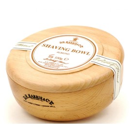 D.R. Harris Almond Shaving Soap in Beech Wood Bowl
