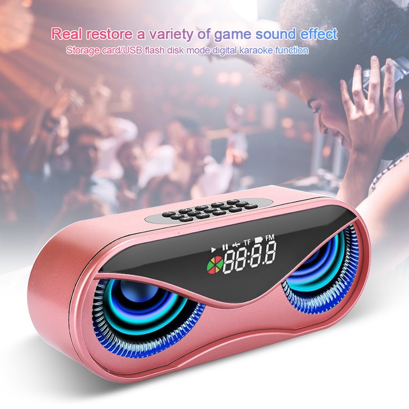 ABS Multifunction Alarm Clock Bluetooth Speaker Voice Prompt Call Function