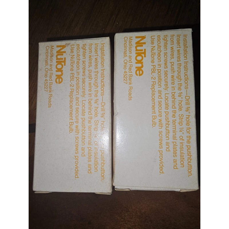 NuTone Push Button Lighted ECONOMY Pushbutton GOLD FINISH NEW PB-6L