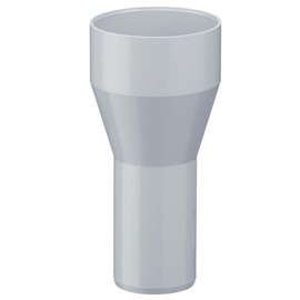INEFA Reducer Downpipe, PVC DN 100/75 Grey Accessories Downpipe Plastic, Connector, Easy Plug-In Installation, Made in Germany