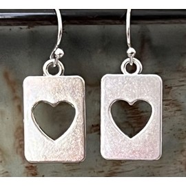 Silver Heart Dangle Earrings Love. Jewelry Earrings for Women #3298FE435