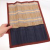 NUOBESTY Roll-up Bamboo Brush Holder Portable Calligraphy Pen Storage Organizer