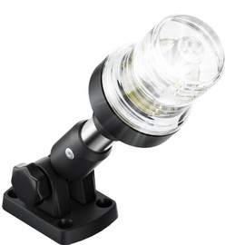 AMBIPASION 6 Inches Anchor Light Stern Light, White Navigation Lights for Boats LED Waterproof IP67, Fold Down Rear Boat Lights for Marine, Pontoon, Jon Boat, Small Boats (12-24V)