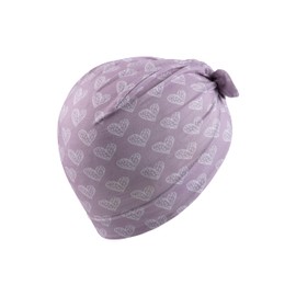 Sterntaler Knot Hat Hearts for Girls - Summer Hat Baby with UV Protection 50+ Made of Flame Yarn - Jersey - Turban Beanie Hat Baby, lilac