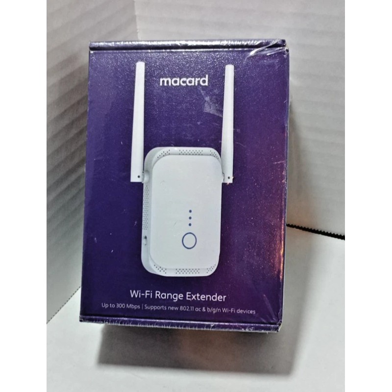 Macard Wi-Fi Range Extender Macard N300 300 Mbps ** New