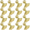 Hedume 16 Pack Ginkgo Leaf Shape Knob Handles, Golden Drop